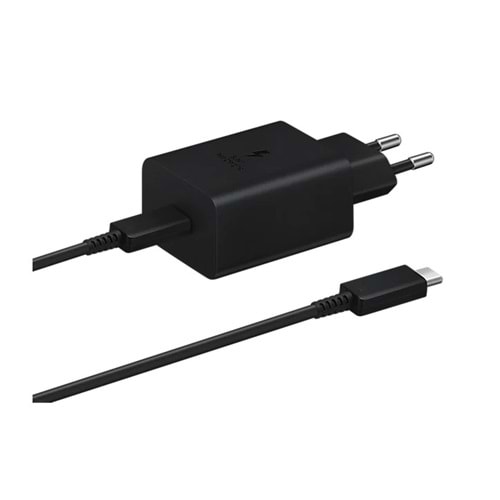 PDAteknoloji 45W USB-C PD-Pps Super Hız Şarj Adaptörü ve 1m 5A Type-C to Type-C Kablo Siyah (3 Yıl Garantili) SPS-18K