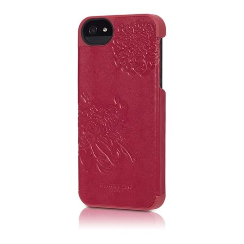 Shanghai Tang iPhone SE/5S/5 Deri Kaplamalı Sert Kılıf - Chrysanthemum (ST-508)
