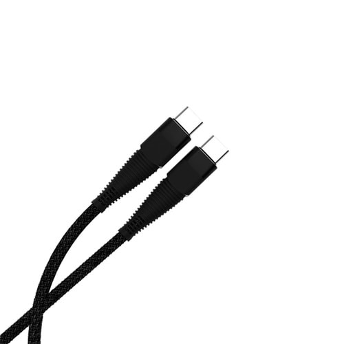 PDAteknoloji Type-C To Type-C PD 32W Örgülü Hızlı Şarj ve Data Kablosu 1 Metre Siyah SZC-10