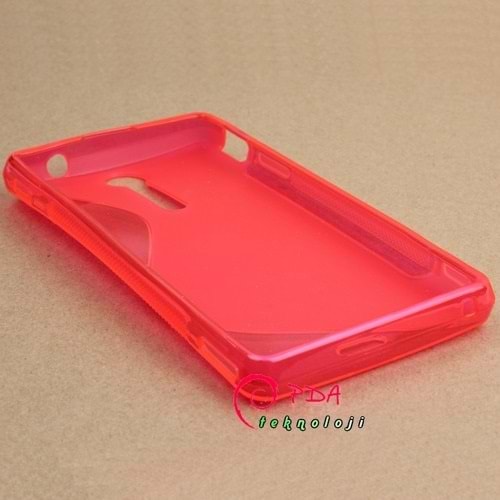 Sony Xperia TX LT29i S Desenli Silikon Kılıf - Pembe