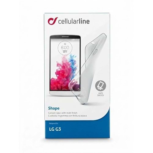 Cellular Line LG G3 Kılıf Shape Silikon Şeffaf SHAPECPHLGG3T