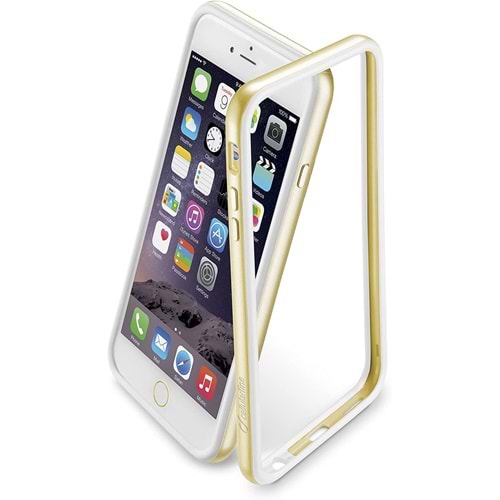 Cellular Line iPhone 6S Plus/6 Plus Bumper Satin Kılıf - Altın BUMPSATINIPH655H