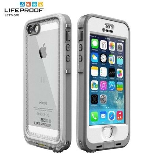 OUTLET Apple iPhone SE/5S/5 ile Uyumlu LifeProof Nüüd Ultra Koruma Kılıfı - Gri-Beyaz OUTLET