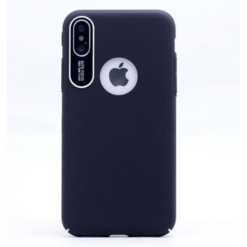 Apple iPhone X S-Line Cover Ruıbber Sert Kılıf - Siyah
