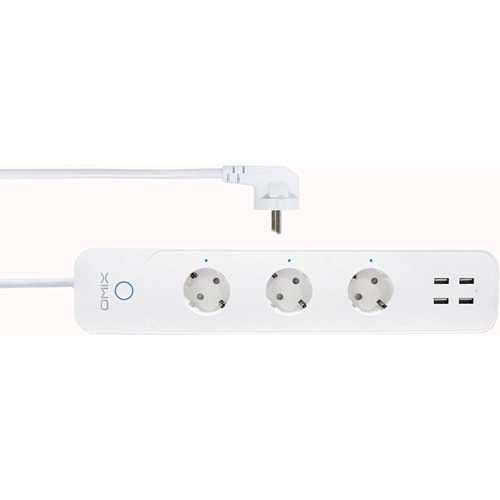 Omix Mixsocket Pro 3AC 4USB Akıllı Priz 1.5m X2401