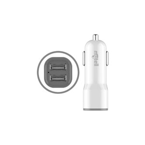 Mytell Çift USB 2.1A Araç Şarj Başlığı - Beyaz