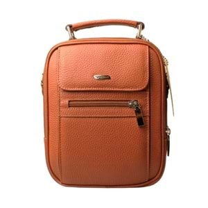 Guzini 588 Gerçek Deri Erkek El Çantası Kahverengi