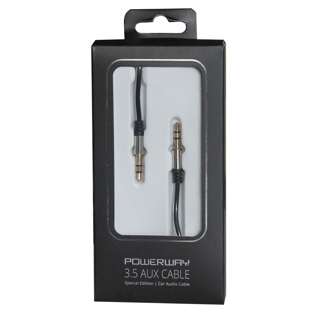 Powerway Aux Kablosu Siyah AX01