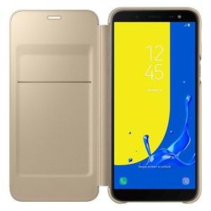 Samsung Galaxy J6 2018 Wallet Cover Orjinal Kılıf - Altın EF-WJ600CFEGWW