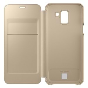 Samsung Galaxy J6 2018 Wallet Cover Orjinal Kılıf - Altın EF-WJ600CFEGWW