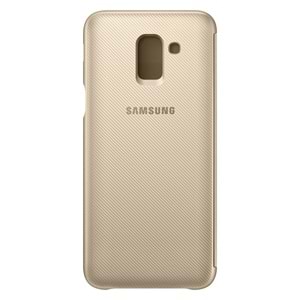 Samsung Galaxy J6 2018 Wallet Cover Orjinal Kılıf - Altın EF-WJ600CFEGWW