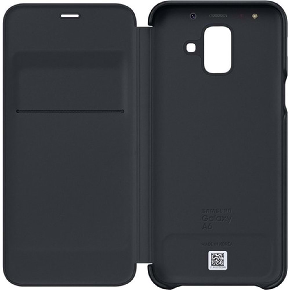 Samsung Galaxy A6 2018 Wallet Cover Orjinal Kılıf - Siyah EF-WA600CBEGWW
