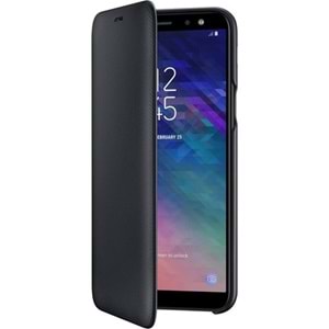 Samsung Galaxy A6 2018 Wallet Cover Orjinal Kılıf - Siyah EF-WA600CBEGWW
