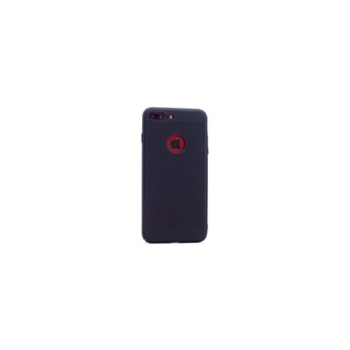 Apple iPhone 7Plus/8Plus Rubber Delikli Sert Kılıf - Siyah