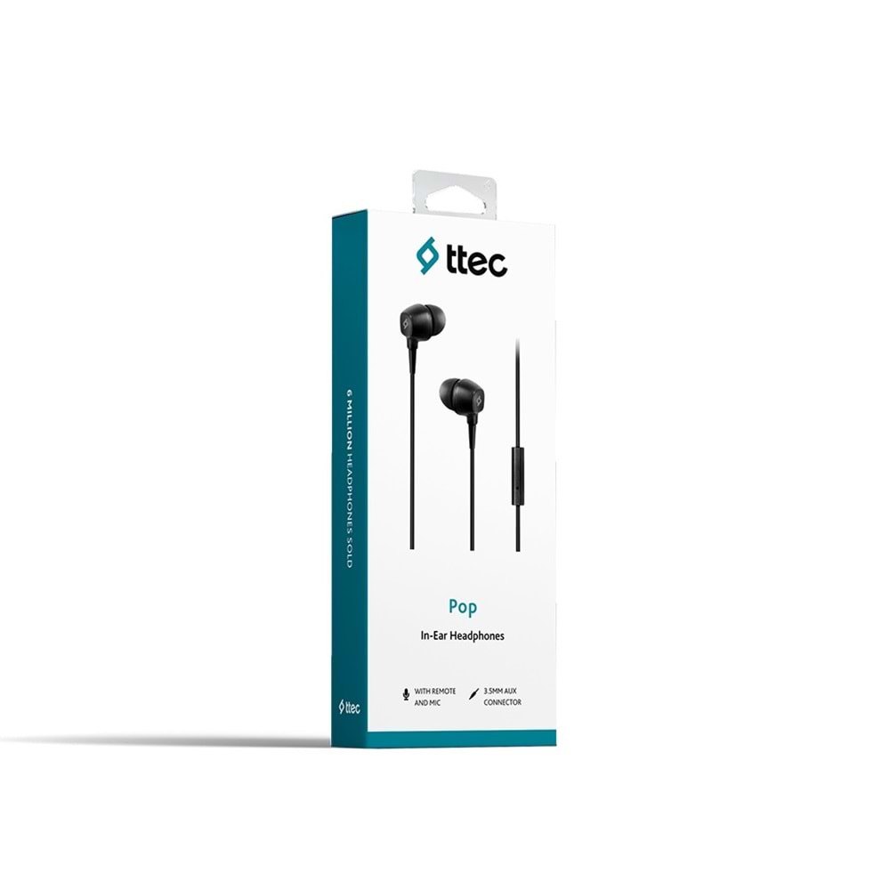 TTEC Pop Mikrofonlu Kulaklık Kulakiçi - Siyah - 2KMM13S