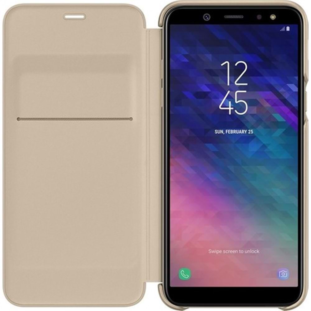 Samsung Galaxy A6 2018 Wallet Cover Orjinal Kılıf - Gold EF-WA600CFEGWW(Outlet)