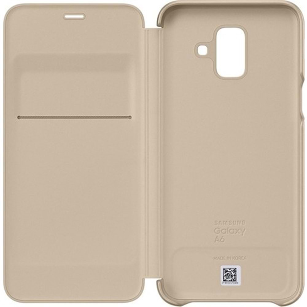 Samsung Galaxy A6 2018 Wallet Cover Orjinal Kılıf - Gold EF-WA600CFEGWW(Outlet)