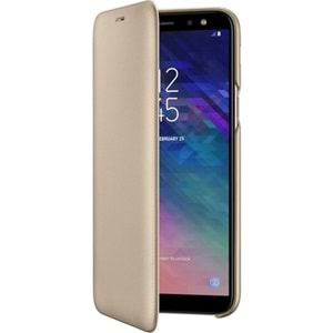 Samsung Galaxy A6 2018 Wallet Cover Orjinal Kılıf - Gold EF-WA600CFEGWW(Outlet)