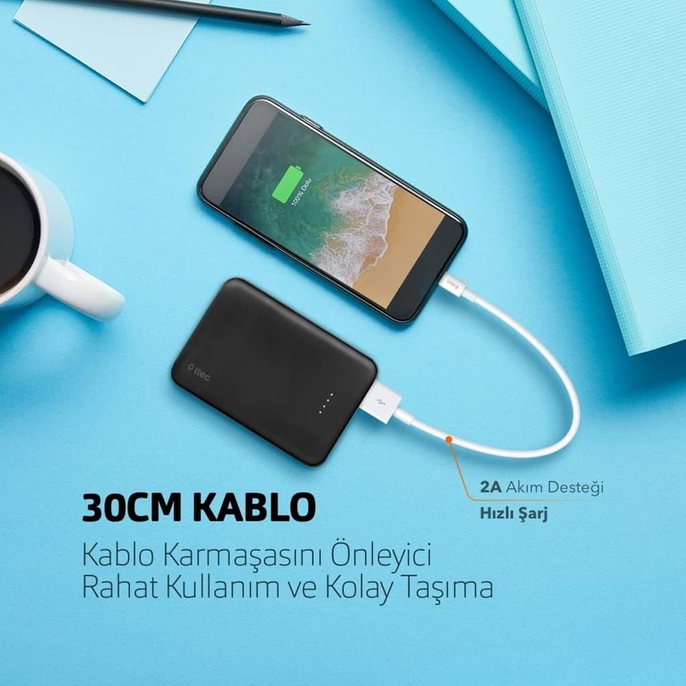 Ttec Mini Cable 30 cm Lightning Data ve Şarj Kısa Kablo Beyaz 2DK7512B