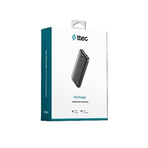 Ttec ReCharger 10.000mAh Taşınabilir Hızlı Şarj Aleti/Powerbank Siyah-2BB234S
