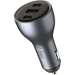 Ttec SmartCharger Trio PD 130W Araç Hızlı Şarj Aleti 2 USB-C+ 1 USB-A 2CKP05S