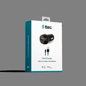 Ttec AkıllıŞarjCihazı 2.1A Araç Şarj Aleti ve Micro USB Kablo Siyah - 2CKS20MS