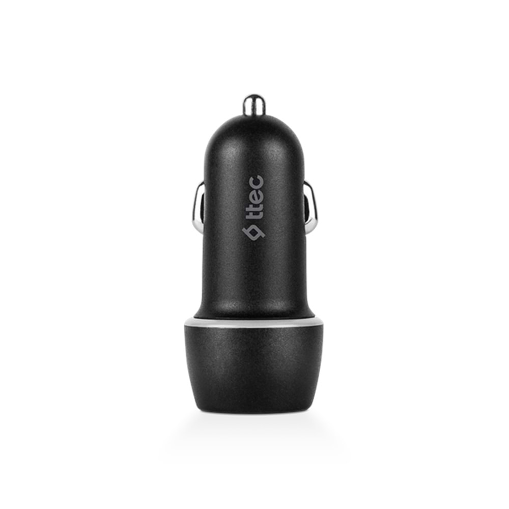 Ttec SmartCharger 2.1A Araç Şarj Aleti ve Trio Kablo Siyah - 2CKS20TS