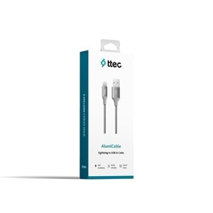Ttec AlumiCable Lightning Kablo Uzay Grisi 1.2M - 2DK16UG