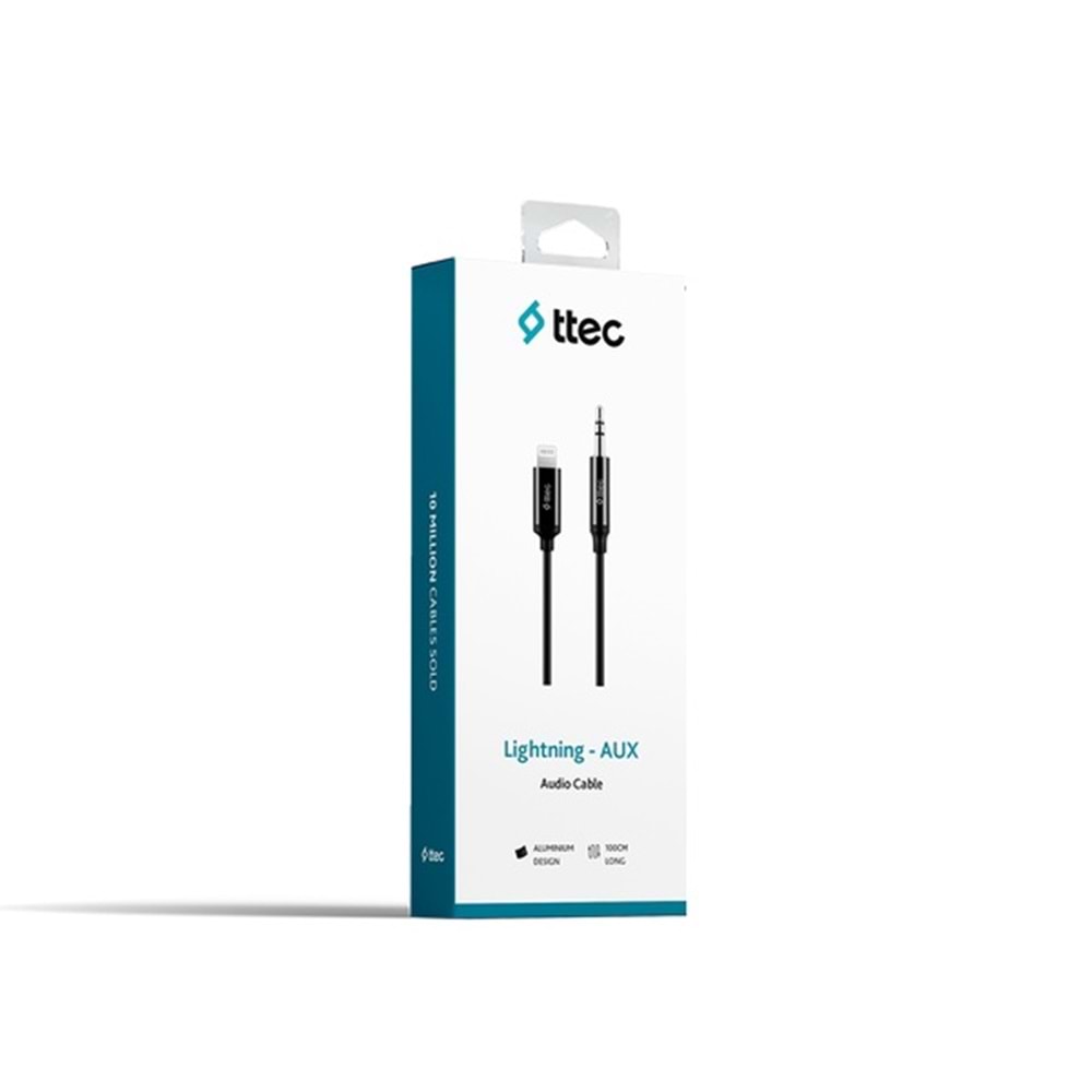 Ttec Lightning-Aux Audio Kablo 100 cm Siyah-2DK42S