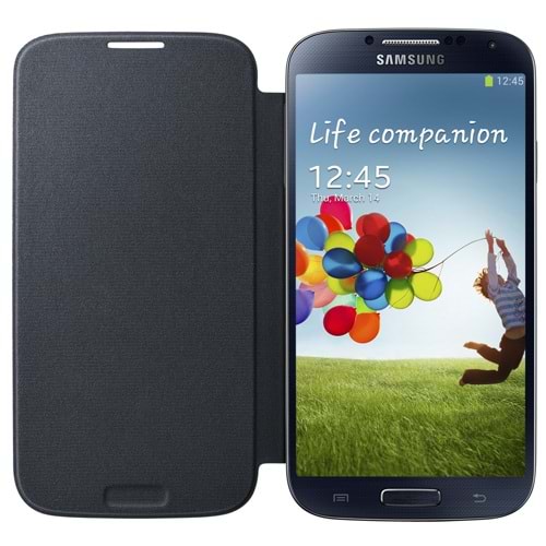 Samsung i9500 Galaxy S4 Orjinal Flip Cover Kılıf - Siyah EF-FI950BBEGWW