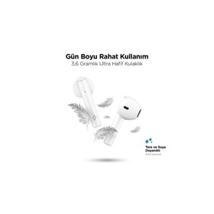 Ttec Airbeat Lite 2 Kablosuz Tws Bluetooth Kulaklık Beyaz 2KM137B