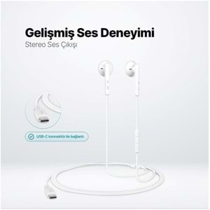 Ttec Rio 2 USB-C Stereo Mikrofonlu Kulakiçi Kulaklık Beyaz 2KMM14B