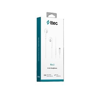 Ttec Rio 2 USB-C Stereo Mikrofonlu Kulakiçi Kulaklık Beyaz 2KMM14B