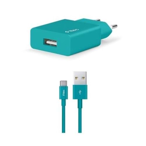 Ttec AkıllıŞarjCihazı Seyahat Şarj Aleti 2.1A + Type-C Kablo Turkuaz - 2SCS20CTZ