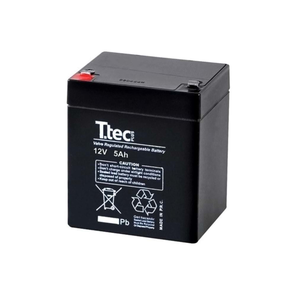 Ttec 12V 5Ah Bakımsız Kuru Akü (01/2025 Üretimi)