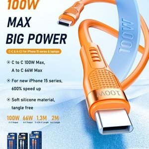 PDATeknoloji 100W Type-C to Type-C Hızlı Şarj ve Data Kablosu 1.3m Turuncu AZ-B03a
