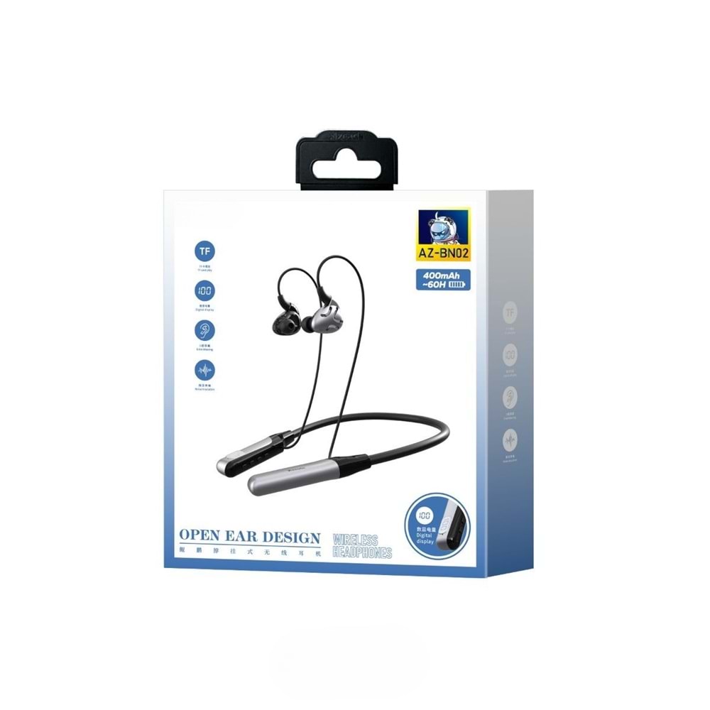 PDAteknoloji AZ-BN02 Boyun Askılı Bluetooth Kulaklık (400mah, 60 saat bekleme)
