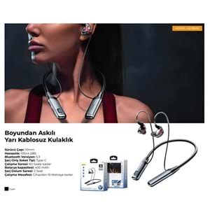PDAteknoloji AZ-BN02 Boyun Askılı Bluetooth Kulaklık (400mah, 60 saat bekleme)