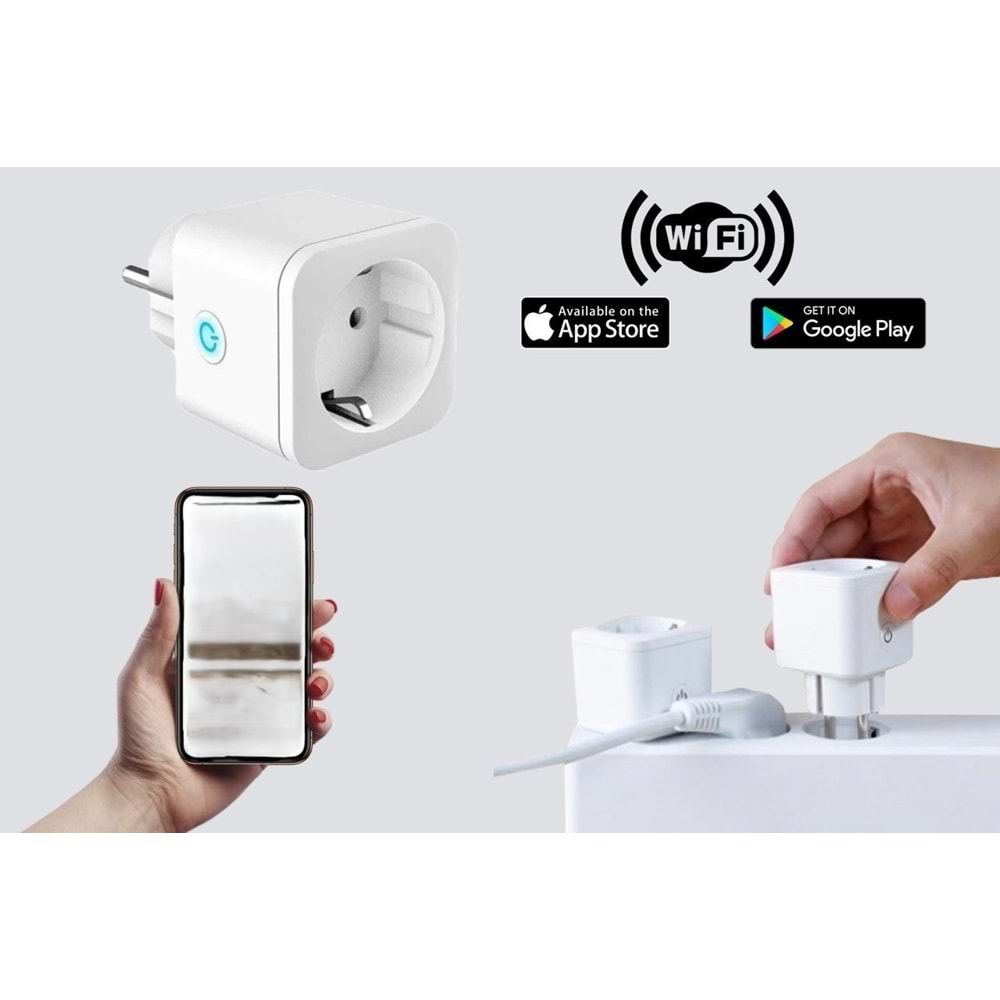 OUTLET Cata CT-4010 Wi-fi Bağlantılı Uzaktan Kumandalı Akıllı Priz 16 Amper (BU ÜRÜN OUTLETTİR)