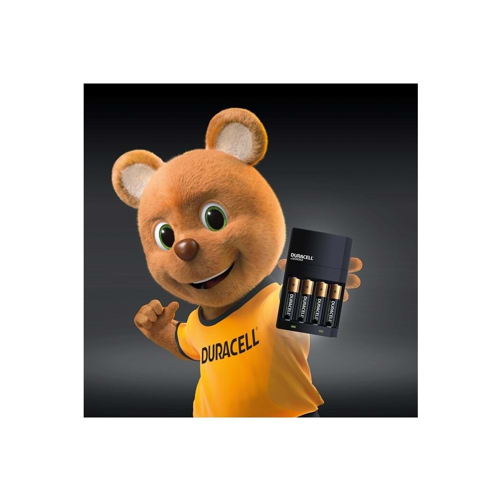 Duracell CEF14 Yüksek Hızlı Pil Şarj Cihazı, 4 saat (1 adet) + Şarj Edilebilir AA ve AAA Pil (2'şer adet)