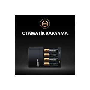 Duracell CEF14 Yüksek Hızlı Pil Şarj Cihazı, 4 saat (1 adet) + Şarj Edilebilir AA ve AAA Pil (2'şer adet)