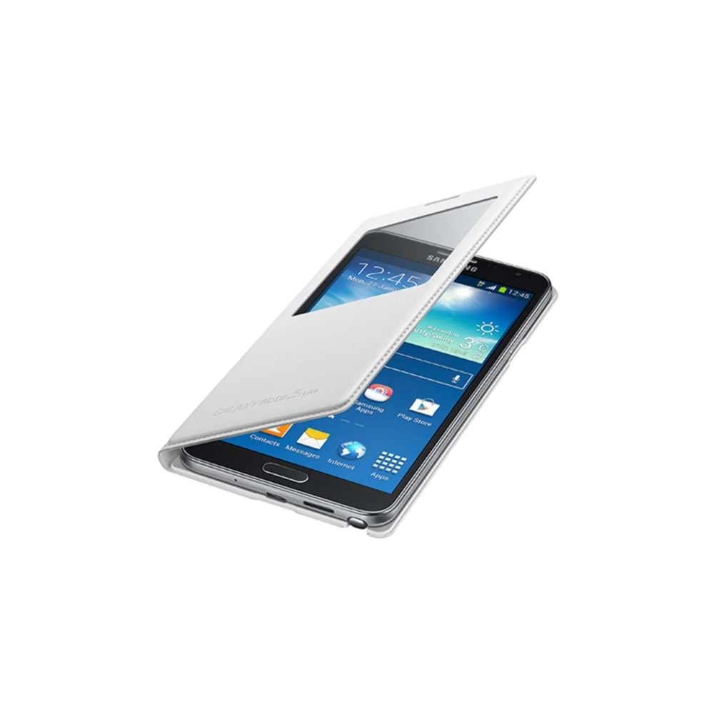 Samsung N7500 Galaxy Note 3 Neo Orjinal S View Cover Kılıf - Beyaz - EF-CN750BWEGWW