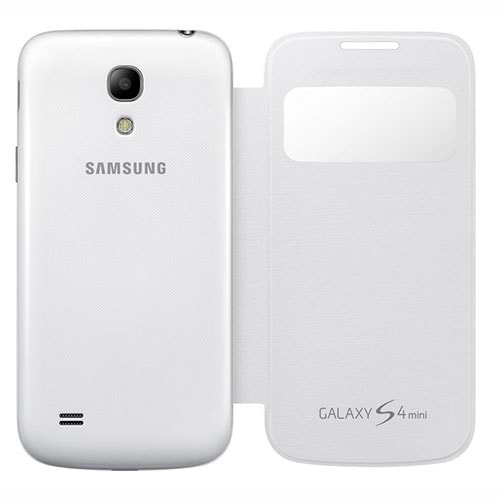 Samsung Galaxy S4 Mini Orjinal S View Cover Kılıf - Beyaz