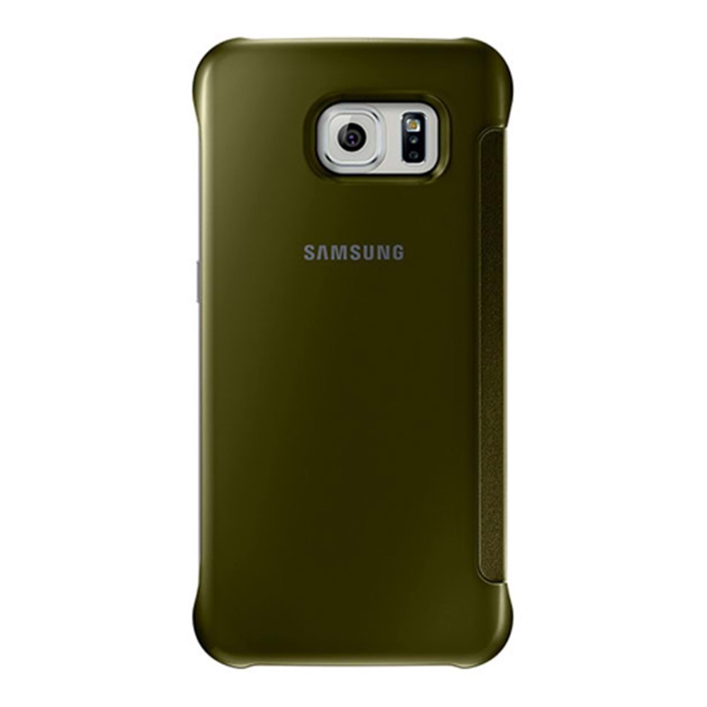 Samsung Galaxy S6 Orjinal Clear View Cover - Altın EF-ZG920BFEGWW (BU ÜRÜN OUTLETTİR )