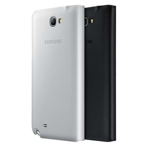 Samsung Galaxy Note 2 Kılıf Orjinal Flip Wallet - Beyaz EF-NN710BWEGWW