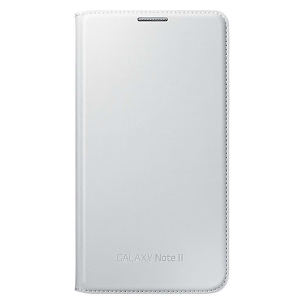 Samsung Galaxy Note 2 Kılıf Orjinal Flip Wallet - Beyaz EF-NN710BWEGWW