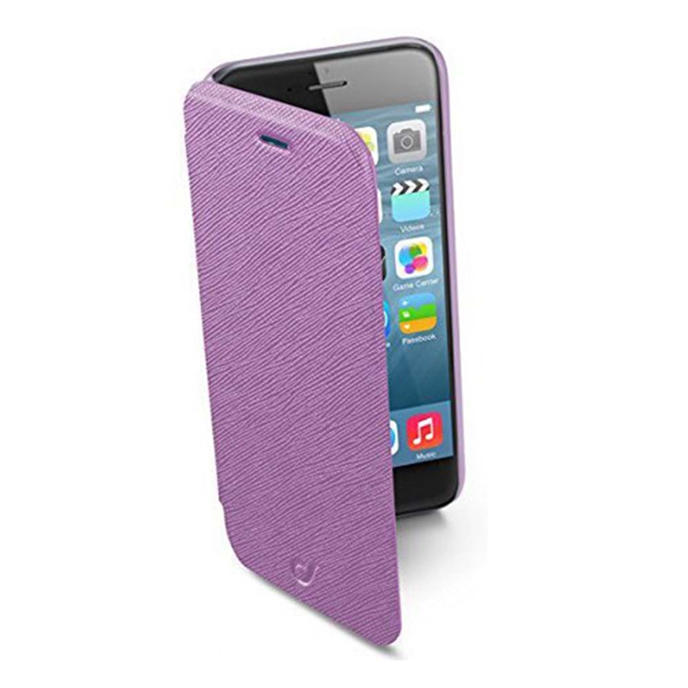 Cellular Line iPhone 6 Book Color Kapaklı Kılıf - Mor (BU ÜRÜN OUTLETTİR )