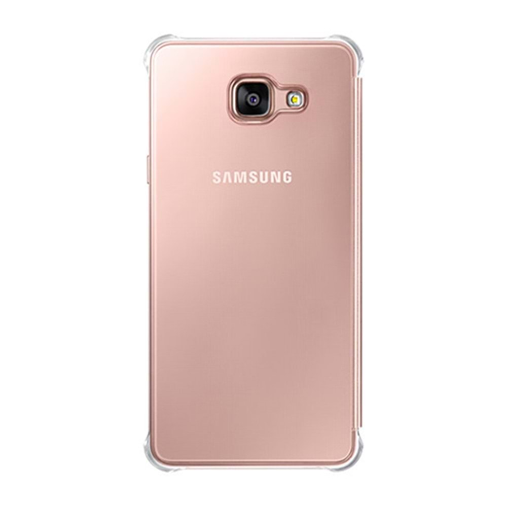 Samsung A710F Galaxy A7 (2016) Orjinal Clear View Cover Pembe EF-ZA710CZEGWW