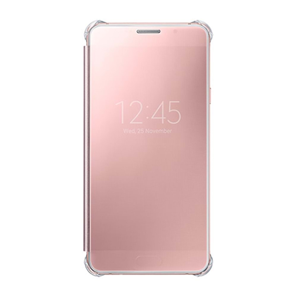 Samsung A710F Galaxy A7 (2016) Orjinal Clear View Cover Pembe EF-ZA710CZEGWW