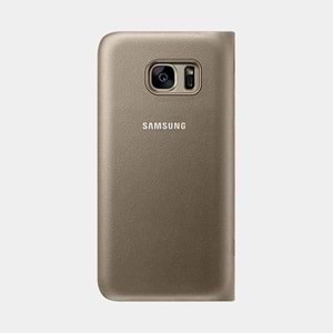OUTLET Samsung Galaxy S7 Led View Fonksiyonel Orjinal Kılıf - Altın EF-NG930PFEGWW(Outlet)